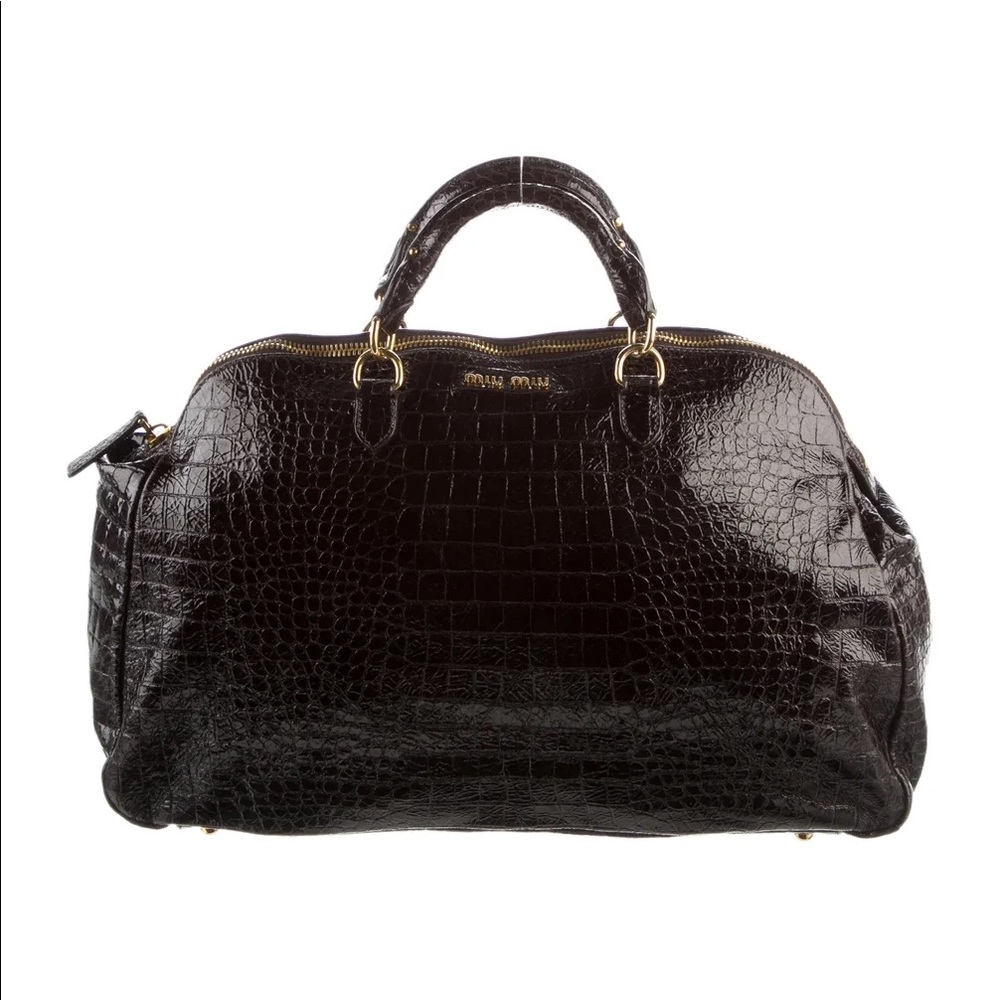 Miu Miu Embossed Alligator Tote